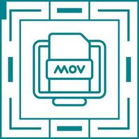 mov archivo vector icono