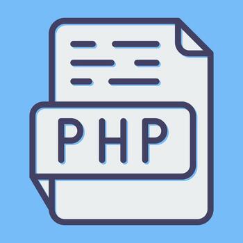 icono de vector de php