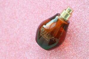 KYIV, UKRAINE - MAY 4, 2022 Bottle of So Elixir Bois Sensuei perfume by Yves Rocher photo