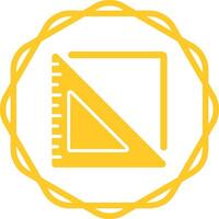 Triangular Ruler Vector Icon