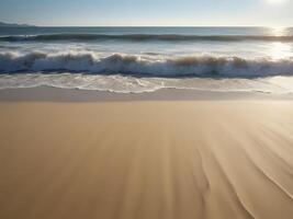 AI generated a beach with waves and sand photo