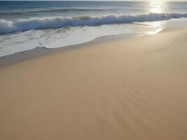 AI generated a beach with waves and sand photo