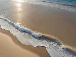AI generated an aerial view of the ocean and sand photo