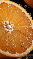 AI generated orange slice splash photo