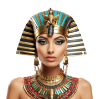 ai generado egipcio faraón diosa cleopatra aislado en transparente antecedentes png