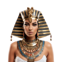 ai generado egipcio faraón diosa cleopatra aislado en transparente antecedentes png