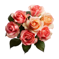ai gegenereerd roos bloem 3d geven geïsoleerd Aan transparant achtergrond png