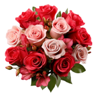 AI generated Rose flower 3d render isolated on transparent background png