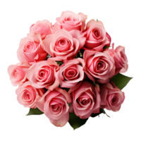 ai gerado rosa flor 3d render isolado em transparente fundo png