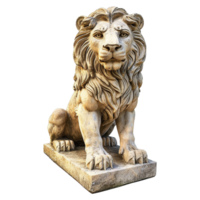 AI generated Lion statue isolated on transparent background png