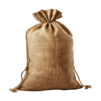 ai généré toile de jute sac isolé sur transparent Contexte png