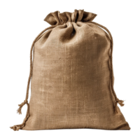 ai généré toile de jute sac isolé sur transparent Contexte png