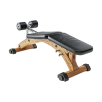 AI generated Abdominal gym bench isolated on transparent background png