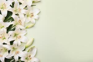 AI generated Flower background with copy space photo