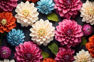 AI generated Decorative Flower Background photo