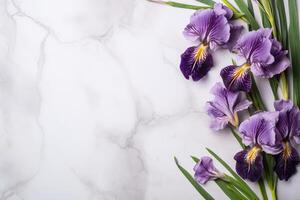 AI generated Flower background with copy space photo