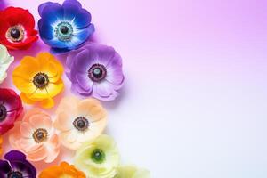 AI generated Colorful Flower Background photo