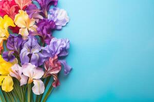 AI generated Colorful Flower Background photo