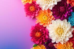 AI generated Colorful Flower Background photo