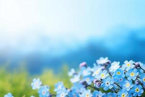 AI generated Outdoor Flowers with Text Space photo