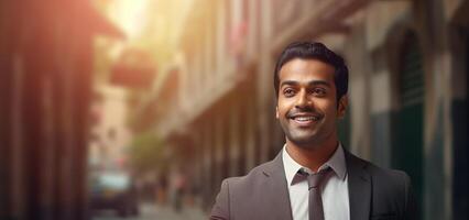 AI generated South Asian Businessman photo