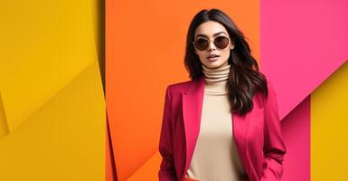 AI generated South Asian Girl with Sunglasses photo