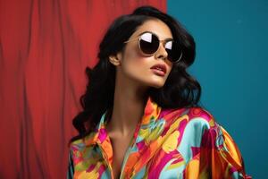 AI generated South Asian Girl Wearing Sunglasses photo