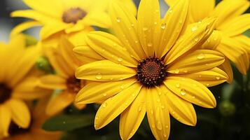 ai generado vibrante amarillo margarita florecer un regalo de naturaleza belleza foto