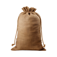 ai généré toile de jute sac isolé sur transparent Contexte png