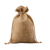 ai généré toile de jute sac isolé sur transparent Contexte png