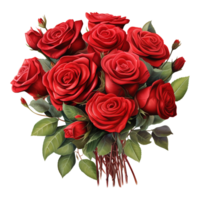 ai generiert Rose Blume 3d machen isoliert auf transparent Hintergrund png