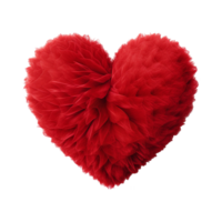 AI generated Red heart shape isolated on transparent background png