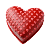 AI generated Heart shaped cake isolated on transparent background png