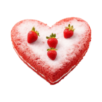 AI generated Heart shaped cake isolated on transparent background png