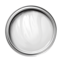 AI generated Paint can isolated on transparent background top view png