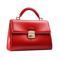 AI generated Red Purse isolated on transparent background png