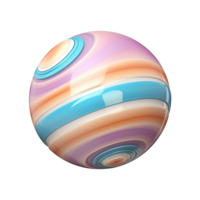 AI generated Fictional 3d cartoon planets isolated on transparent background png