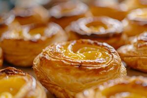 ai generado un lote de hecho en casa dulce pasteles panadería productos generativo ai foto