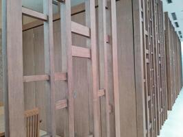 Photo of brown wooden partition or wall. Perfect for magazines, newspapers and tabloids