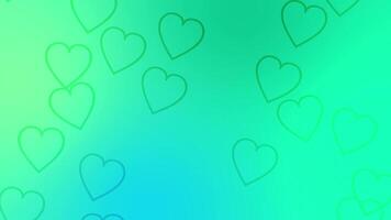 CG of green and cyan background including heart shaped object video