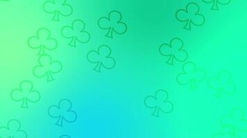 CG of green and cyan background including clover shaped object video