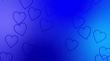 CG of blue background including heart shaped object video