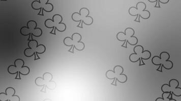 CG of black and white background including clover shaped object video