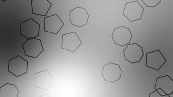 CG of black and white background including polygon shaped object video