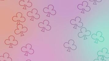 CG of pastel-colored background including clover shaped object video