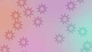 CG of pastel-colored background including star shaped object video