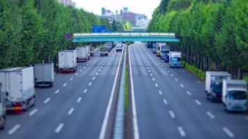 A timelapse of miniature traffic jam at the downtown street in Tokyo video