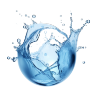 AI generated Rounder water splash over transparent background png