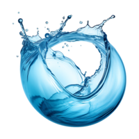 AI generated Rounder water splash over transparent background png