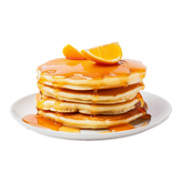 AI generated Pancakes isolated on transparent background png